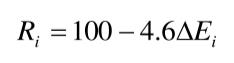 显色指数Ri计算式